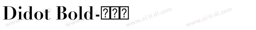 Didot Bold字体转换